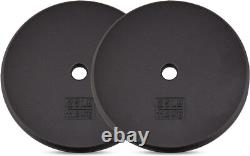 1/2/4PCS Weight Plate Cast Iron Standard 1 Hole 5/7.5/10/15/20/25LB, Black