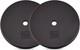 1/2/4pcs Weight Plate Cast Iron Standard 1 Hole 5/7.5/10/15/20/25lb, Black