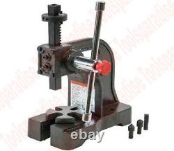 1/2 Ton Cast Iron Bench Mount Hand Operated Arbor Bearing Press Tool