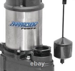 1 HP Professional Cast Iron Stainless Steel Float Switch Sump Effluent Pump