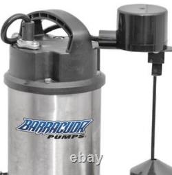 1 HP Professional Cast Iron Stainless Steel Float Switch Sump Effluent Pump