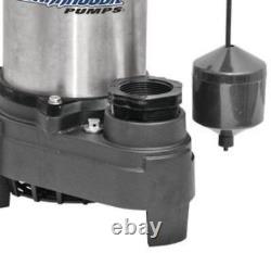 1 HP Professional Cast Iron Stainless Steel Float Switch Sump Effluent Pump