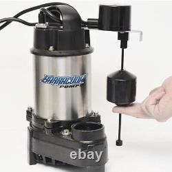 1 HP Professional Cast Iron Stainless Steel Float Switch Sump Effluent Pump