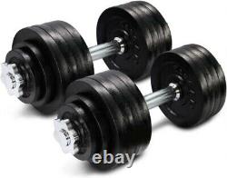 1 Pair 105 lbs Cast Iron Dumbbell Adjustable Dumbbell Weight Set Workout
