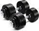 1 Pair 105 Lbs Cast Iron Dumbbell Adjustable Dumbbell Weight Set Workout