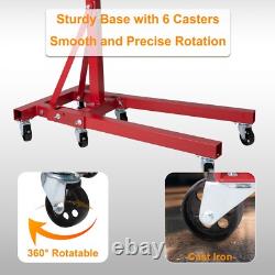 2000 lbs. Cast Iron Heavy-Duty Foldable Engine Stand 360° Rotating Head