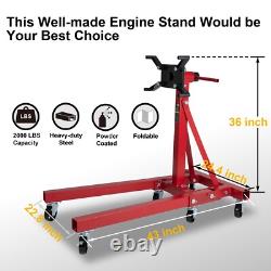 2000 lbs. Cast Iron Heavy-Duty Foldable Engine Stand 360° Rotating Head