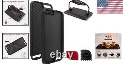 20 x 10 Pre-Seasoned Dual Handle Cast Iron Grill and Skillet with Drip Trays