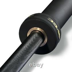 2200 mm Barbell Black Zine 1000 lb Training Bar with 4 Bearings Weightlifting
