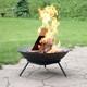 22 In Raised Cast Iron Fire Pit Bowl With Stand By Sunnydaze