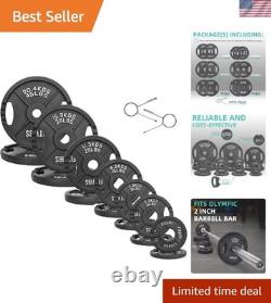 255Lbs Olympic Cast Iron Weight Plates Corrosion Resistant Design