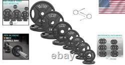 255Lbs Olympic Cast Iron Weight Plates Corrosion Resistant Design