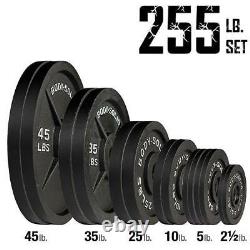 255 lb Cast Iron Olympic Plate Set OSB255 Body-Solid