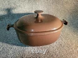 #25 Le Creuset Enzo Mari La Mama Cast Iron MCM Brown Dutch Oven & Cover France