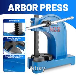 2T Heavy Duty Cast Iron Desktop Punch Press Machine Benchtop Arbor Press, Blue