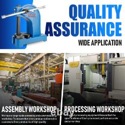 2T Heavy Duty Cast Iron Desktop Punch Press Machine Benchtop Arbor Press, Blue