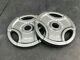(2) 35 Lb Olympic Weight Plates. Pair Of Fitness Gear 35 Lb Olympic Grip Plates