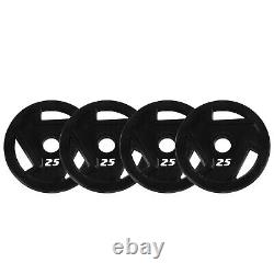 2/4Pcs 25 lb Weight Plates 2 inch Cast Iron Olympic Barbell Plates For Home Gym