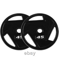 2.5 LB 45 LB, Cast Iron Olympic 2-inch Weight Plates, PAIR