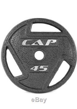 2 Cap 45 LB Olympic 2 Weight Plates 2 inch (TOTAL 90 LBS) 45lbs Each