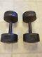 2 York Barbell 30 Lb Roundhead Dumbbells Vintage Usa Stamp Pair Free Weights