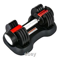 2pcs Adjustable Dumbbells Set Pair 50lbs Weights of 2 Exercises Home Gym Workout