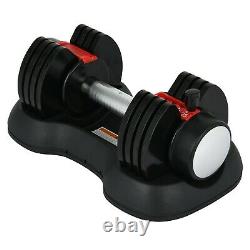 2pcs Adjustable Dumbbells Set Pair 50lbs Weights of 2 Exercises Home Gym Workout