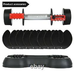 2pcs Adjustable Dumbbells Set Pair 50lbs Weights of 2 Exercises Home Gym Workout