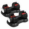 2pcs/set Adjustable Dumbbells Pair 50lbs Weights Of 2 Exercises Home Gym Workout