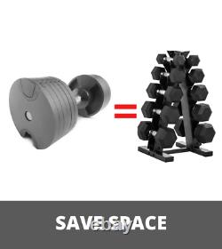 2x Adjustable Dumbbell Weights (4.4-70.5 lb / 2-32 kg) Single Sync Set Gym PAIR