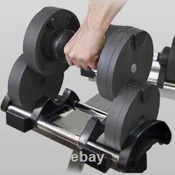 2x Adjustable Dumbbell Weights (4.4-70.5 lb / 2-32 kg) Single Sync Set Gym PAIR