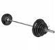 300 Lb Pound Weight Set Olympic Barbell Plates 7 Ft Cast Iron Steel Bar Gym