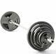 300 Lb Olympic Weight Set Weider Cast Iron Hammertone Plates 7ft Barbell Collars