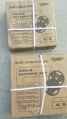 300 lb Olympic Weight Set with Barbell & Collars IN HAND SHIPS NOW