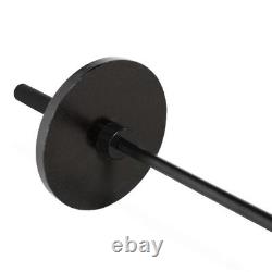 300lbs Weight Set 2 Olympic Grip Plates With 7ft Bar Cast Iron Lifting Barbell