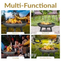 30 in Rustic Cast Iron Outdoor Raised Fire Pit Bowl Steel by Sunnydaze 30 in Rustic Cast Iron Outdoor Raised Fire Pit Bowl Steel by Sunnydaze