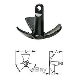 30 lb Black Vinly Coated Cast Iron River Anchor for Boats