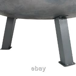 34 in Rustic Cast Iron Fire Pit Bowl with Stand Steel by Sunnydaze