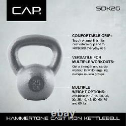 35-Pound Cast Iron Kettlebell for Full Body Fitness Sculpt, Tone, and Strength