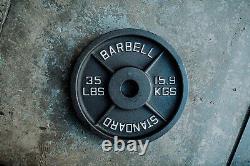 35lb in Pairs Olympic Barbell Weight Plates Cast Iron