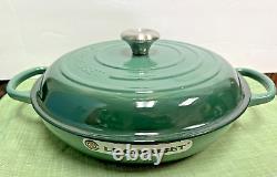 $368 Le Creuset Signature Cast Iron 3.5 Quart Brasier, Artichaut GREEN NOB