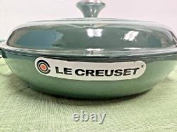 $368 Le Creuset Signature Cast Iron 3.5 Quart Brasier, Artichaut GREEN NOB