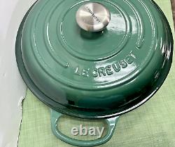 $368 Le Creuset Signature Cast Iron 3.5 Quart Brasier, Artichaut GREEN NOB