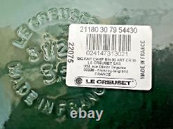 $368 Le Creuset Signature Cast Iron 3.5 Quart Brasier, Artichaut GREEN NOB