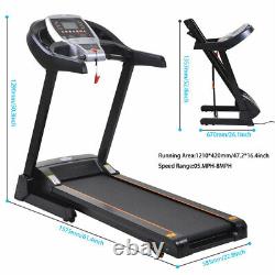 3.25HP Treadmill with Incline, 300lb Capacity Running Exercise Machine LCD NEW#