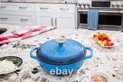 3 Quart Enameled Cast Iron Dutch Oven with Lid Dual Handles Oven Safe up to