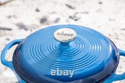 3 Quart Enameled Cast Iron Dutch Oven with Lid Dual Handles Oven Safe up to