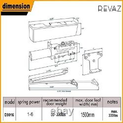 3x Extra Heavy Duty Commercial Door Closer D9016 UL Listed LCN 4040XP Footprint