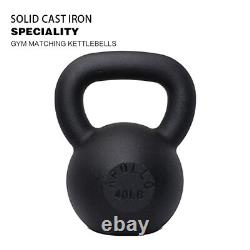 40LBS Solid Cast Iron Kettlebells Ideal for Strength Training, Building