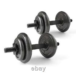 40 lbs Adjustable Cast Iron Dumbbell Set, Solid Cast Iron